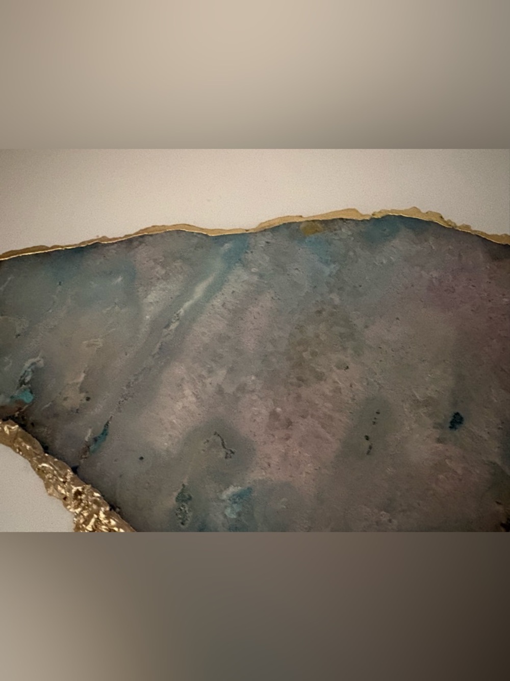 Anthropologie Gilded Agate Blue Quartz Cheese Serving Tray Platter New - Picture 8 of 13